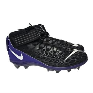 Nike Force Savage Elite 2 TD Football Cleats Mens Size 18 Black Purple BV3962